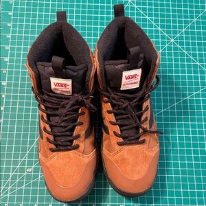 Vans Ultrarange High-Top Sneakers in Brown and Black